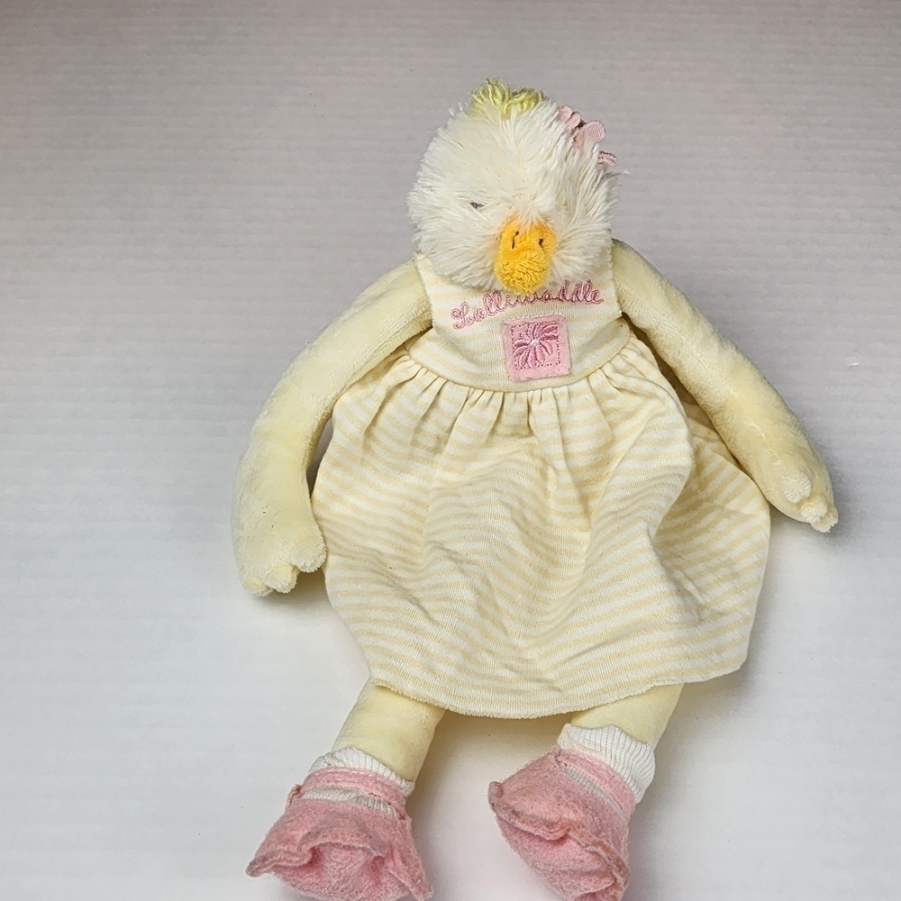 Bunnies by the bay yellow duck plush toy Lolliwaddle
